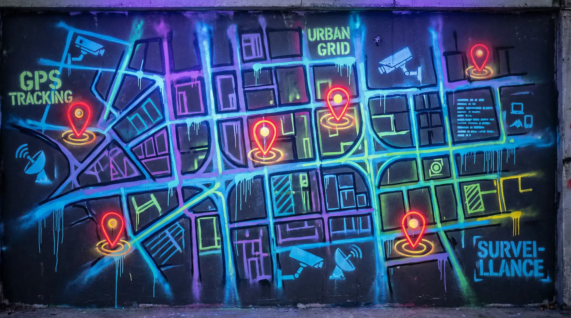 诺克萨斯之手 狗仔追踪地图 - 城市涂鸦风格